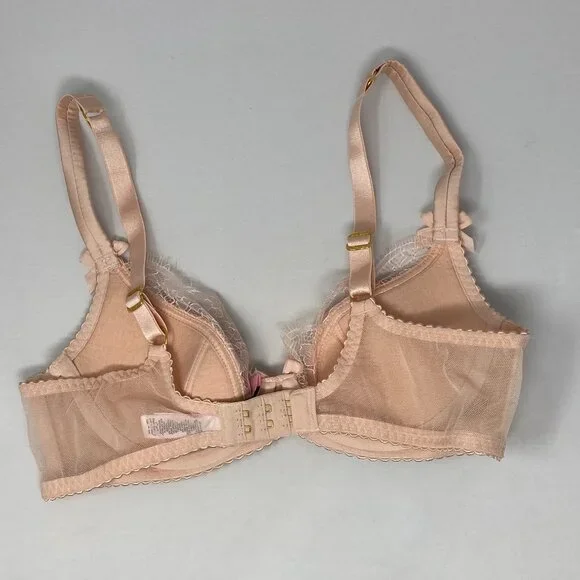 Agent Provocateur Helene Peach Silk Bra 34B - Picture 12 of 16